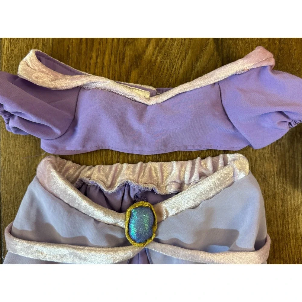 Vtg Build A Bear Disney Aladdin Princess Jasmine‎ Purple Outfit Lamp Shoes Lot